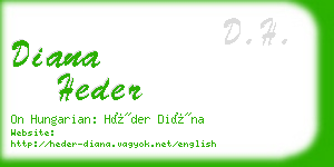diana heder business card